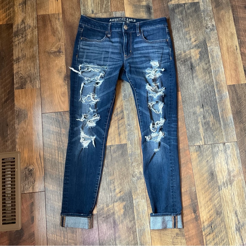 American Eagle Ripped Jegging Jeans 6
